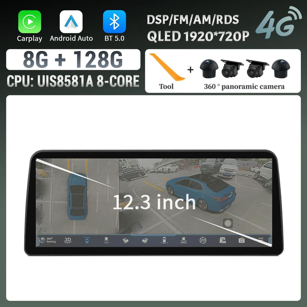12.3inch Android 14 For Mitsubishi Xpander 2017-2020 Car Radio Multimedia 4G GPS Stereo Navigation Wireless BT Carplay Screen