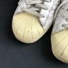 adidas Оригинальные кожаные кроссовки Superstar US6 24 мужские белые трилистник(ИСПОЛЬЗОВАЛ)