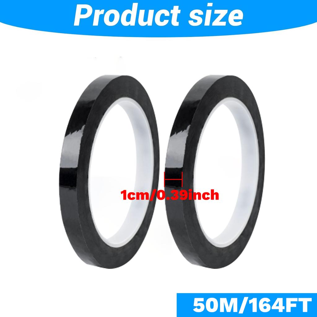 50М Черная пленка Высокотемпературная Затеняющая Водонепроницаемая Лента Графическая Магнитная Доска Электрическая Маркировочная Лента