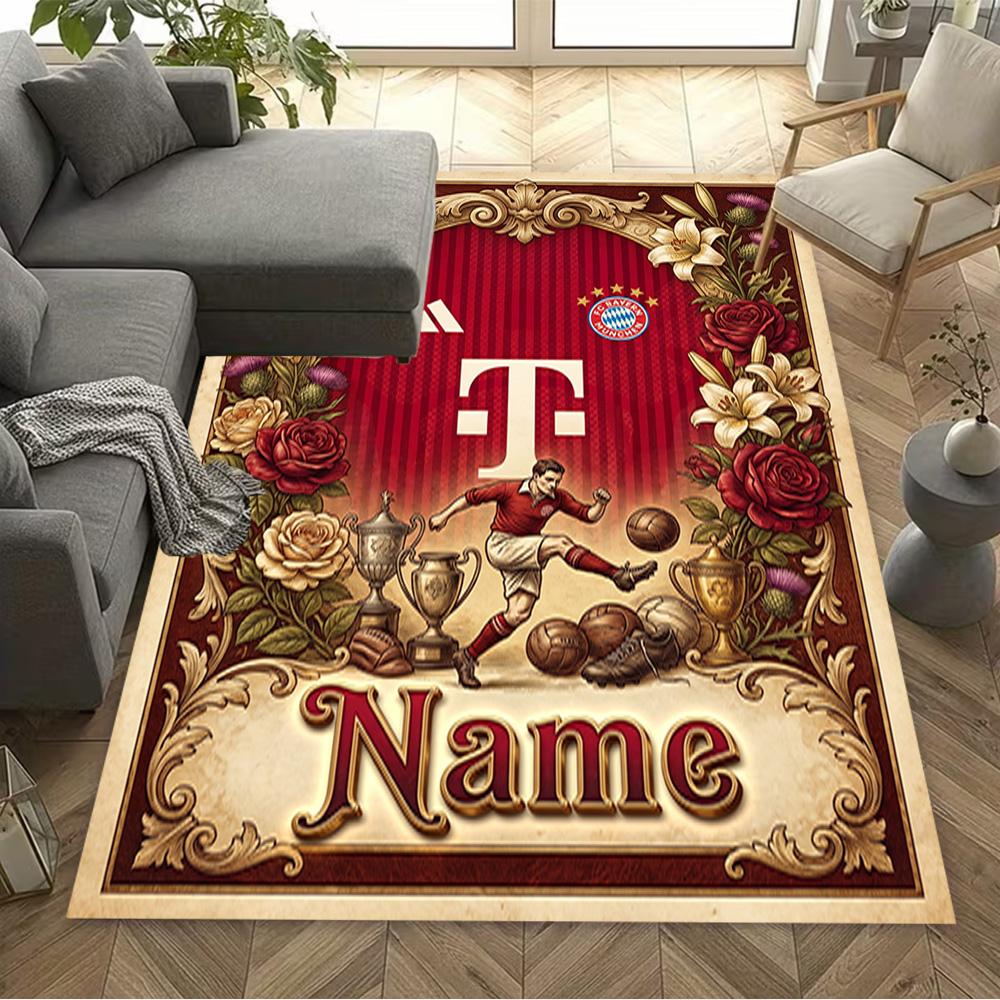 Bayern Munich Celebration Floor Mat Design for Decorate room Hallway Game Room Foyer Anti-slip Rug Office home decor Best for Christmas