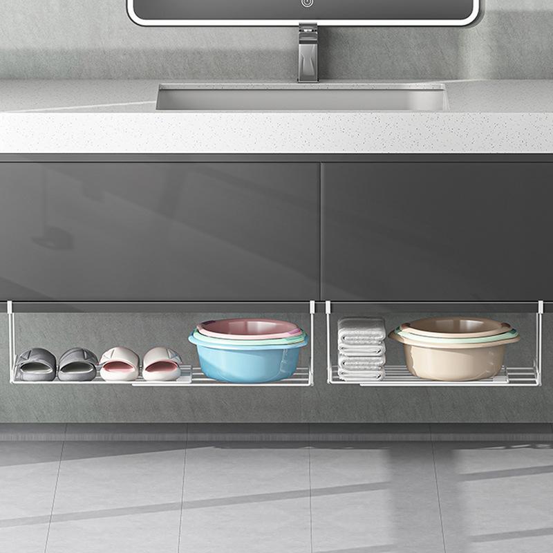 Подвесная корзина для хранения вещей в шкафу для ванной комнаты, выдвижная полка для хранения вещей в туалете, умывальник, раковина, стойка для туалетных принадлежностей