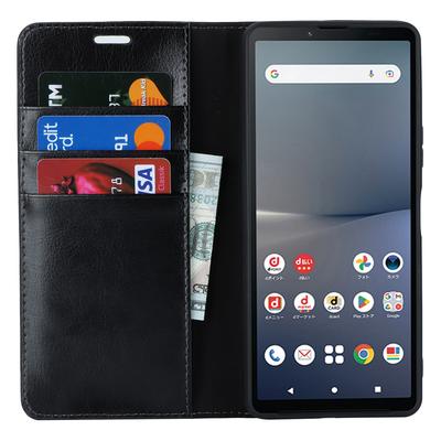 Чехол-подставка-кошелек для Sony Xperia 10 V, текстура Crazy Horse, чехол для телефона из натуральной коровьей кожи