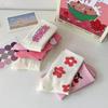 5Pairs Stripe Flower Cotton Socks Heart Cherry Socks Women Soft Mid Tube Socks  Girl
