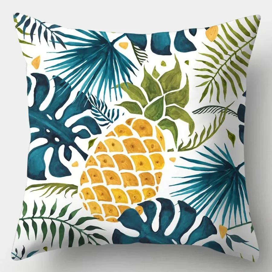 Sofa Simple Cushion Pillow Case Tropical Plant Print Decorative Cushion Cover Living Room Luxury Art Home