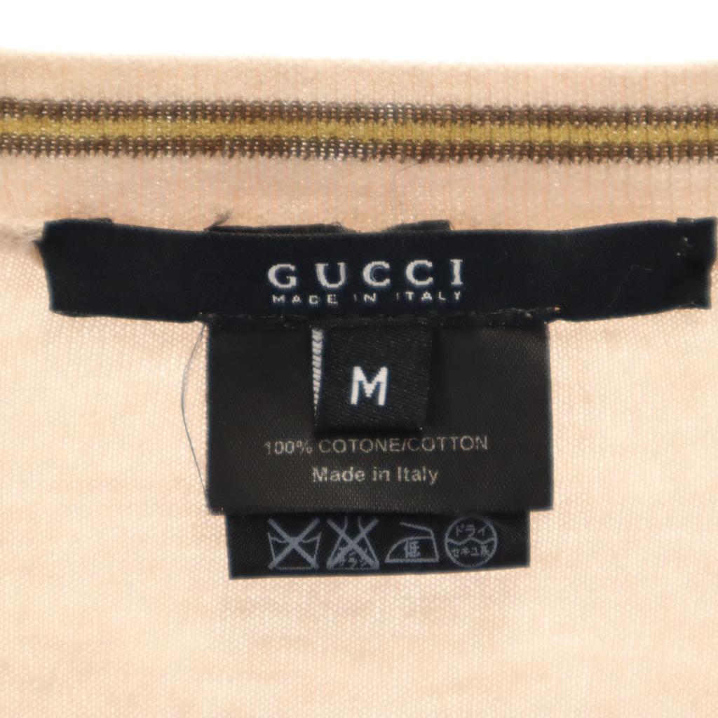 Gucci Сделано в Италии Длинный рукав V-образный вырез Размер M Бледно-оранжевый Мужской Б/У
