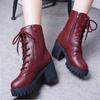 Высококачественные женские ботинки из спилковой кожи Dr Boots Shoes High Top Motorcycle Shoes Autumn Winter Woman Snow Boots 2019
