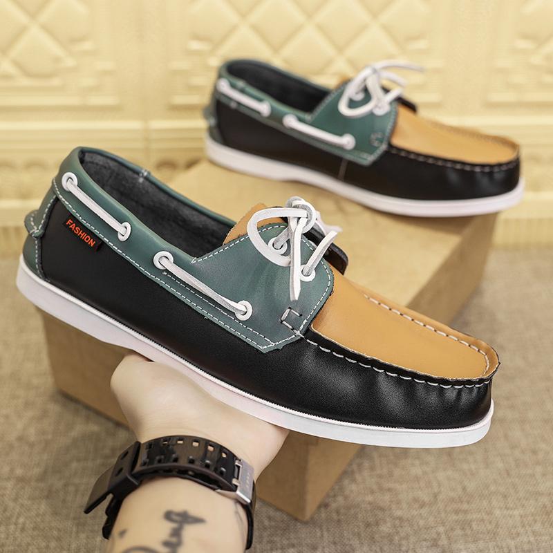 Мокасины в британском стиле, классические туфли Lazy Shoes, мужские кожаные туфли, повседневная обувь, модные туфли-лодочки, английские туфли на плоской подошве для мужчин, туфли на шнуровке