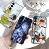Чехол для телефона Genshin Y-Каэдэхара Кадзуха для Samsung Galaxy A73, A21s, A22, A31, A52, A53, A71, A41 Мягкий черный корпус