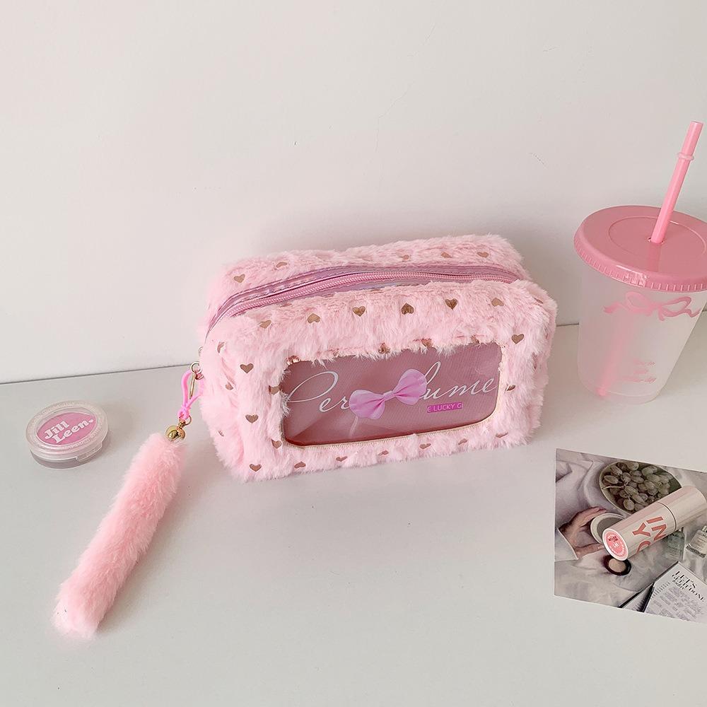 Bow Pencil Case Multifunctional Stationary Storage Bag Portable Makeup Pouch