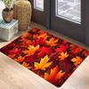 Autumn Maple Leaves Print Welcome Doormat Machine Washable Carpet For Living Room Bedroom Kitchen And Laundry Rug Floor Mat