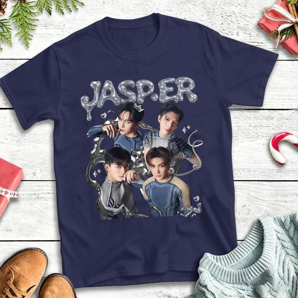 JASP.ER Футболка Летняя Y2K Базовые Футболки Хлопок Трендовая Футболка Для Пары Индивидуальный Логотип Топ Футболки