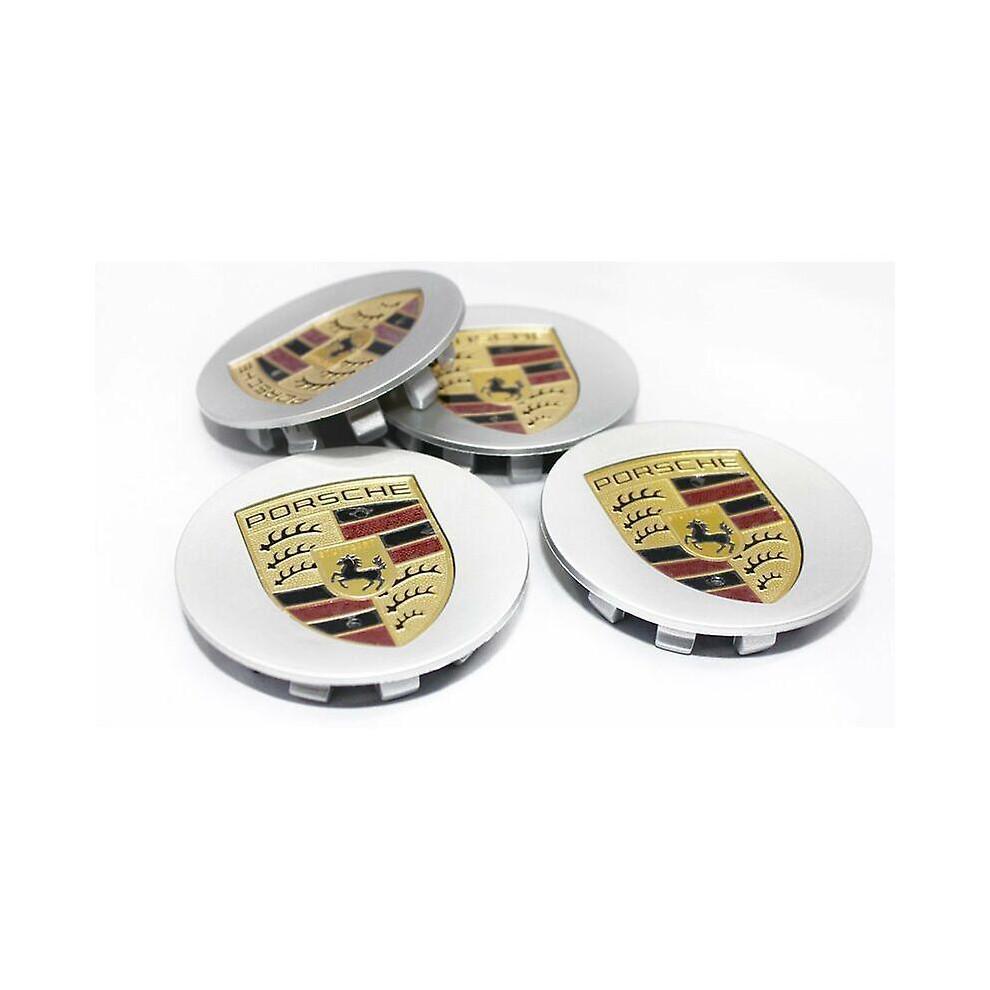 75MM 4-pack Porsche Silver Center Cap (Single)