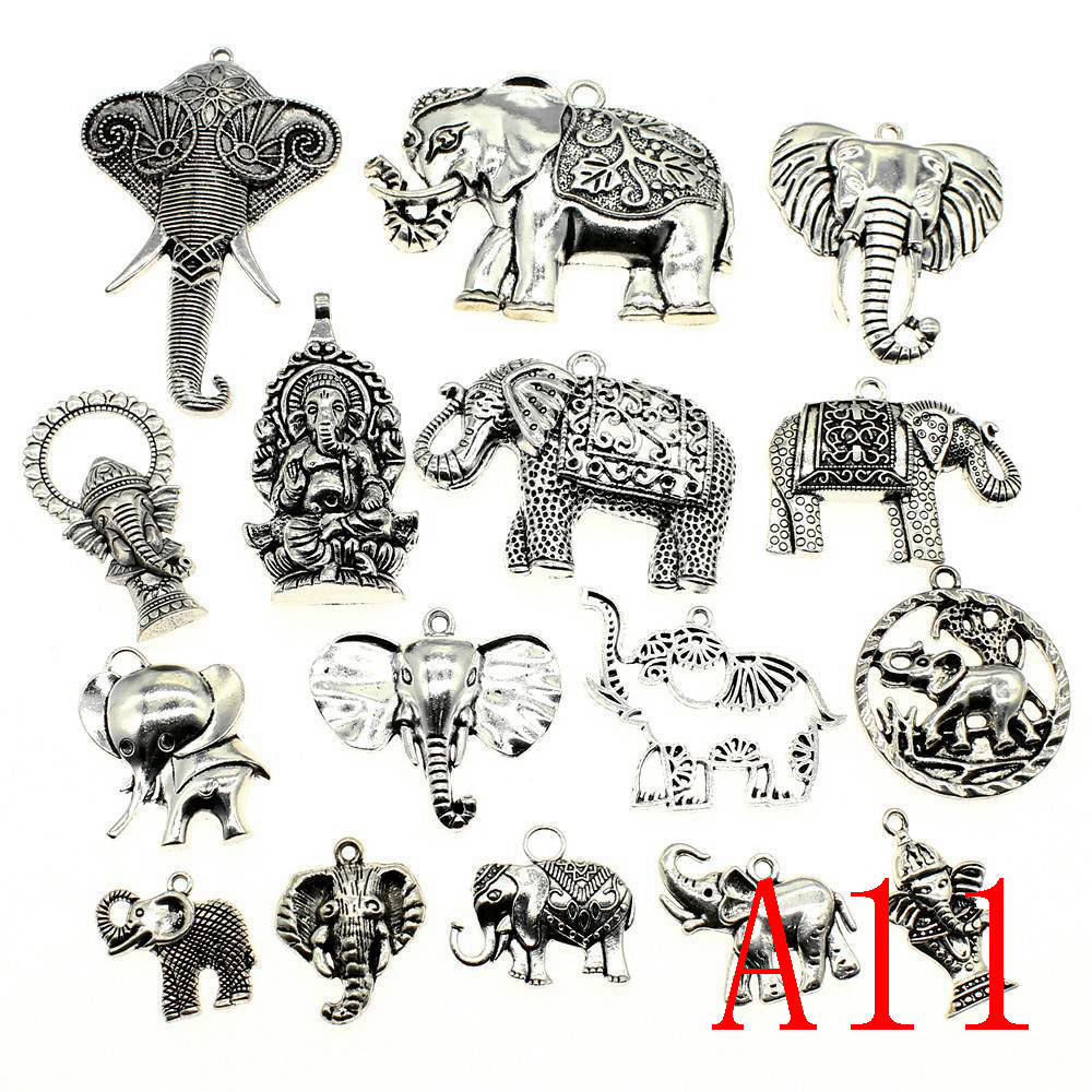 Древние серебряные подвески с животными, компоненты ювелирных изделий ручной работы