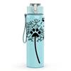 1PC Dandelion Blowing Seed Silhouette Print 750ml Color Plastic Sports Water Bottle Leakproof Flip Straw Lid Suitable for Sports Office Home Use