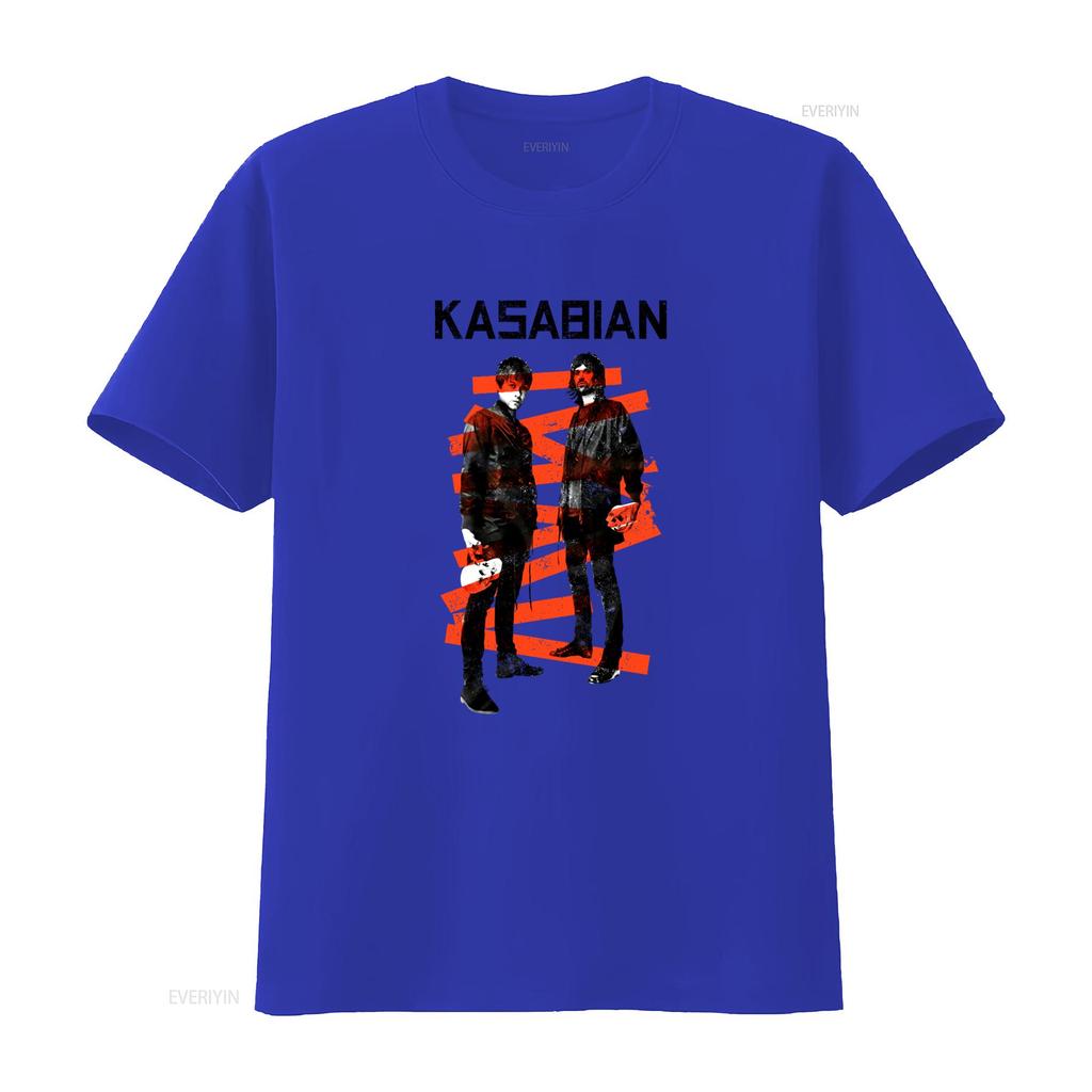 Kasabian T shirt Rock Band XXFB vintage Washed designer clothes Unisex graphic Casual Stretched Breathable Soft Slightly