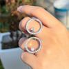Круглое трехмерное кольцо-опен, хипстерское геометрическое кольцо с цирконом и жемчугом, женское ювелирное изделие