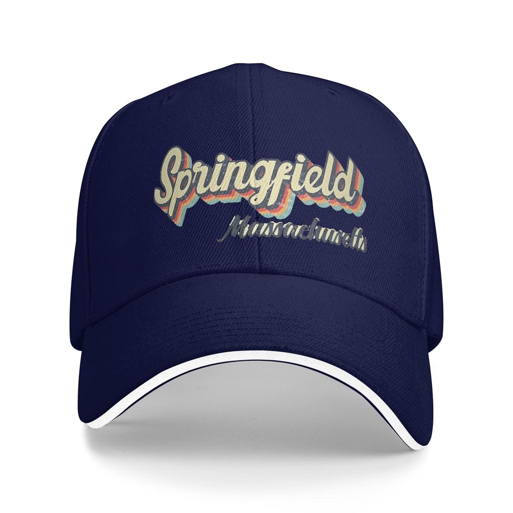 Springfield City Massachusetts Casual Baseball Cap Outdoor Sports Trucker Hat Spring Breathable Street Style Snapback Cap