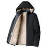 Men Jacket Coat Detachable Hat Outfits Parkas Mens Autumn Winter Warm Waterproof Parkas Hooded Casual Outwear Coat