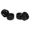 4PCS RC Wheel Rim Set Zinc Alloy Steel Universal 1.9 Inch 10 Rims RC Crawler Car Wheel Hub for Axial SCX10 II III Black
