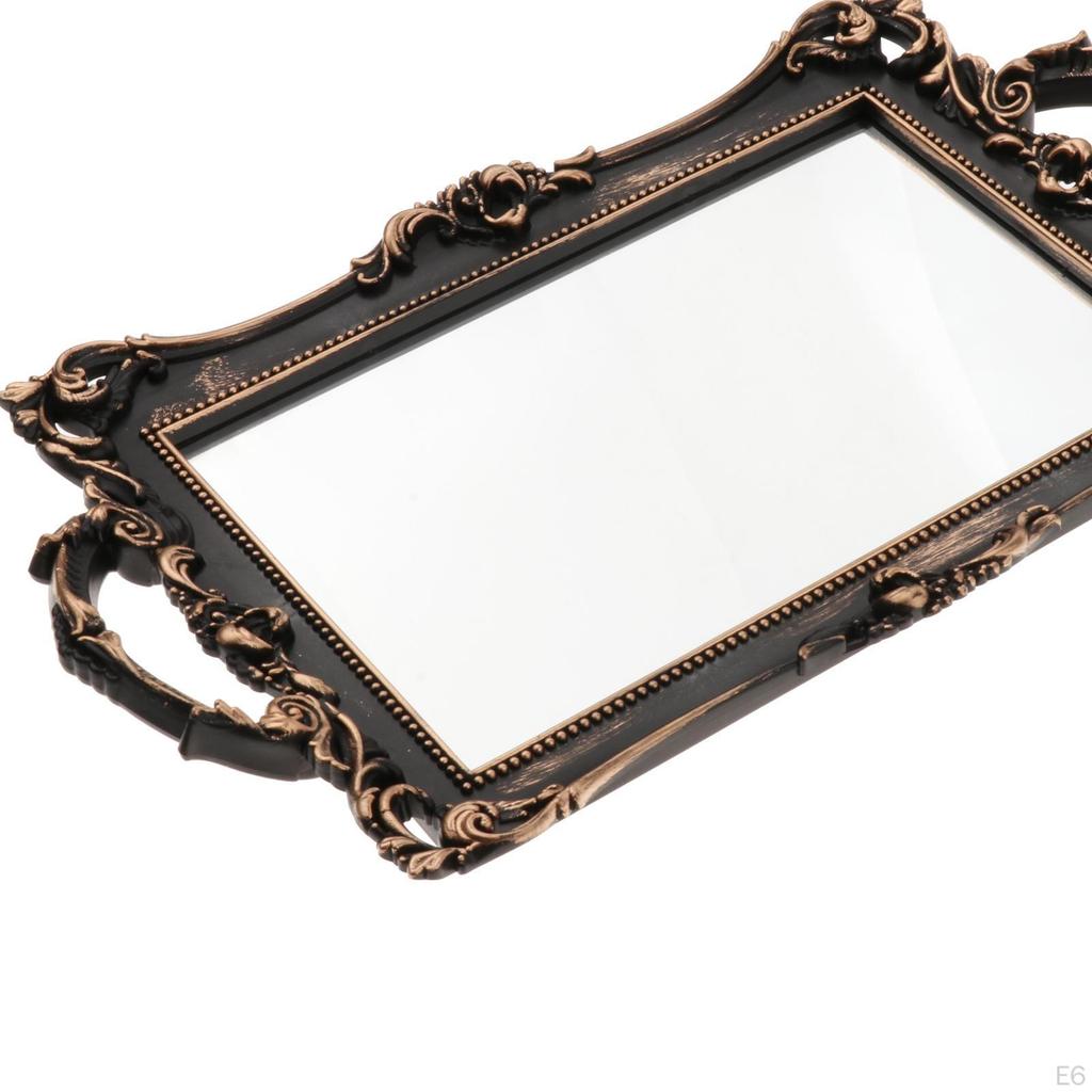 Декоративный сервировочный поднос, зеркальный лоток-органайзер для ювелирных изделий, туалетные лотки для