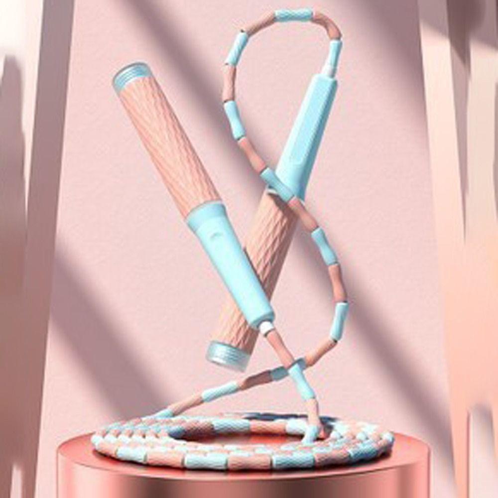 Регулируемая мягкая скакалка с бусинами, сильная гибкость, сегментированная фитнес-скакалка для домашних упражнений