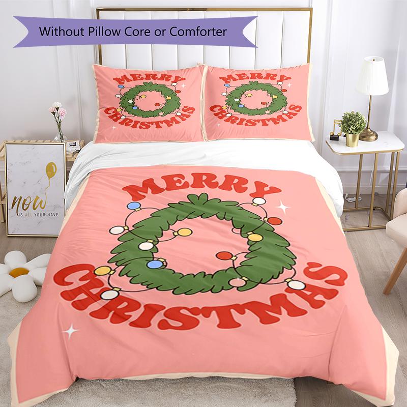 3pcs Christmas Bedding Set Duvet Cover Closure Includes 1 Duvet Cover & 2 Pillowcases, Soft and Comfortable for All Seasons.