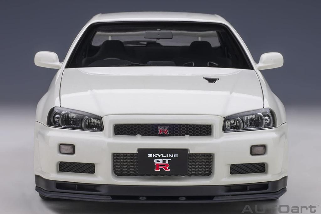 AUTOart Nissan Skyline V Spec II White Pearl Finished Product 77406 1/18 GT-R (R34)