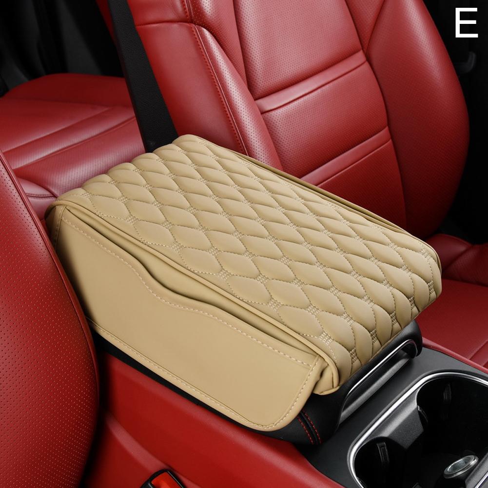 Подлокотник автомобиля из искусственной кожи, 5 см, утолщенный, центральная консоль, подлокотник, защитная подушка, автомобильный подлокотник, чехол для ящика для хранения, накладка