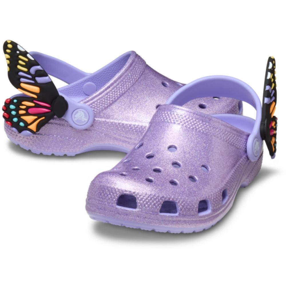 Crocs Классические детские блестящие сабо I Am Butterfly