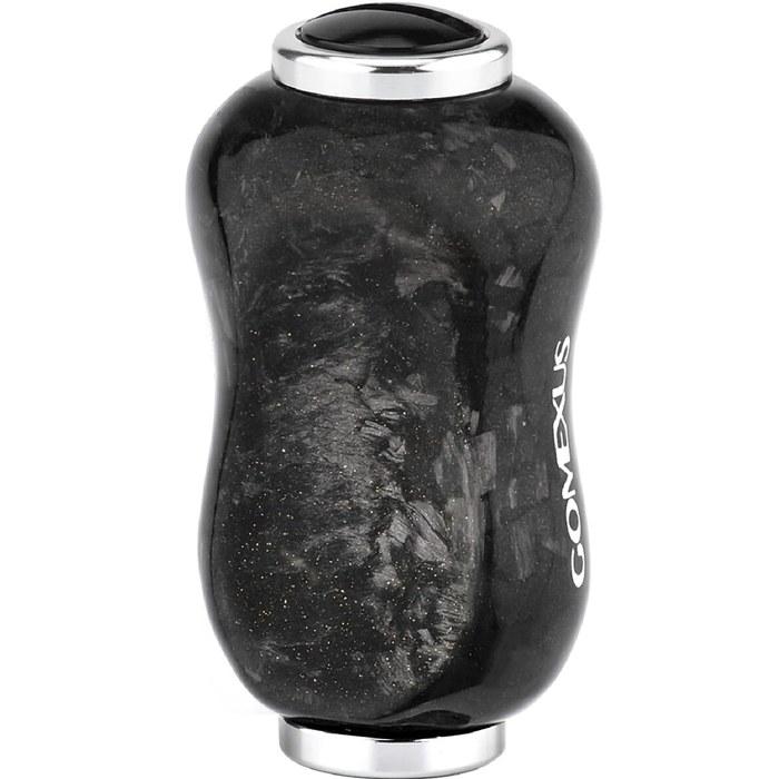 Gomexus F22 Forged Carbon Handle Knob Lightweight, for Light Game Daiwa Type S, Shimano Type A Compatible All Black, Silver Black, 22mm