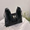 2024 New Korean Style Large Capacity Urban Minimalist Pu Tote Shoulder Bag