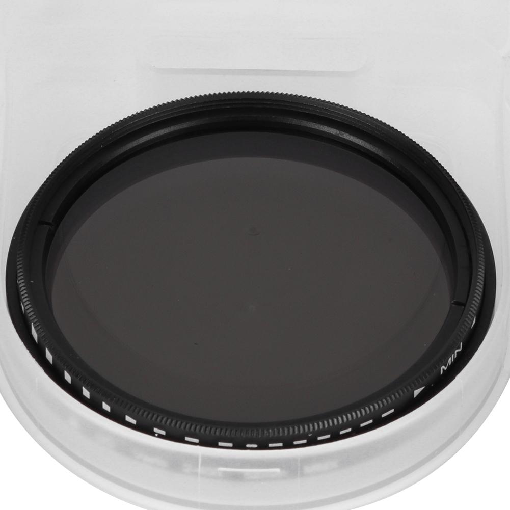 Junestar 52MM Нейтральный фильтр ND2‑ND400 Регулируемый объектив для зеркальных беззеркальных камер
