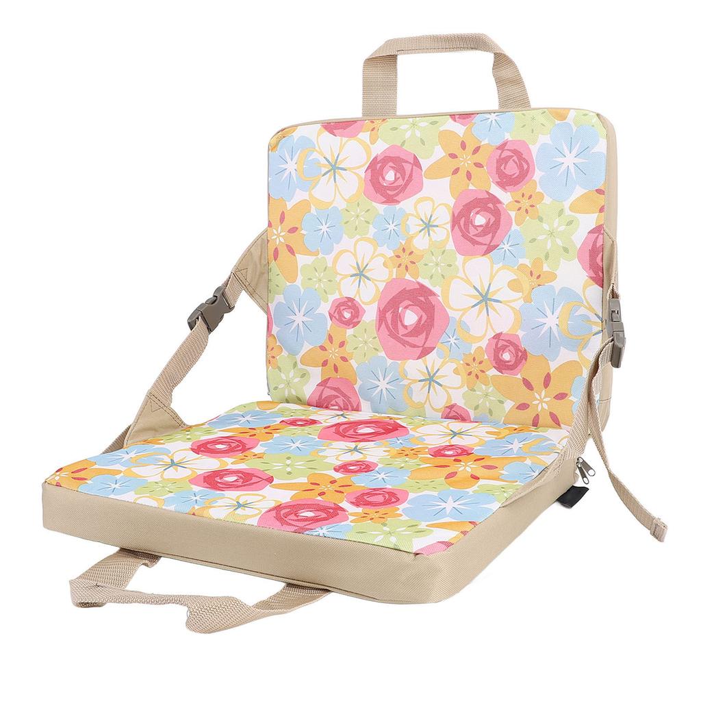 Складной стадионный коврик со спинкой 600D Oxford Fabric Thick Floral Portable Bleacher Chair для детей R