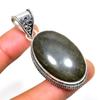 Ювелирный кулон с серебряным блеском обсидиана 925 пробы, посеребренный, 2,08 дюйма