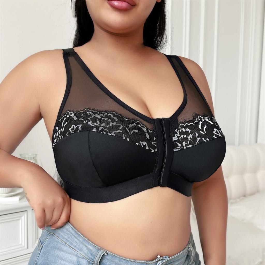 Тонкое сексуальное нижнее белье сетка контроль груди спортивный жилет вышитый узор большая грудь маленький бюстгальтер