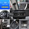 Для BMW X3 E83 2006-2010 ABS Карбоновое волокно Комплект для салона Панель приборов Консоль Панель переключения передач Декоративные накладки Наклейки