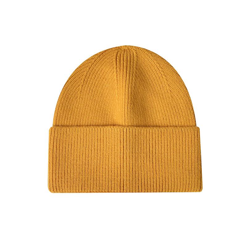 Women's Knitted Beanie with Turned-Up Brim New Style Loose-Fit Oversized Circumference Men's Hat Autumn/Winter Warm Hat