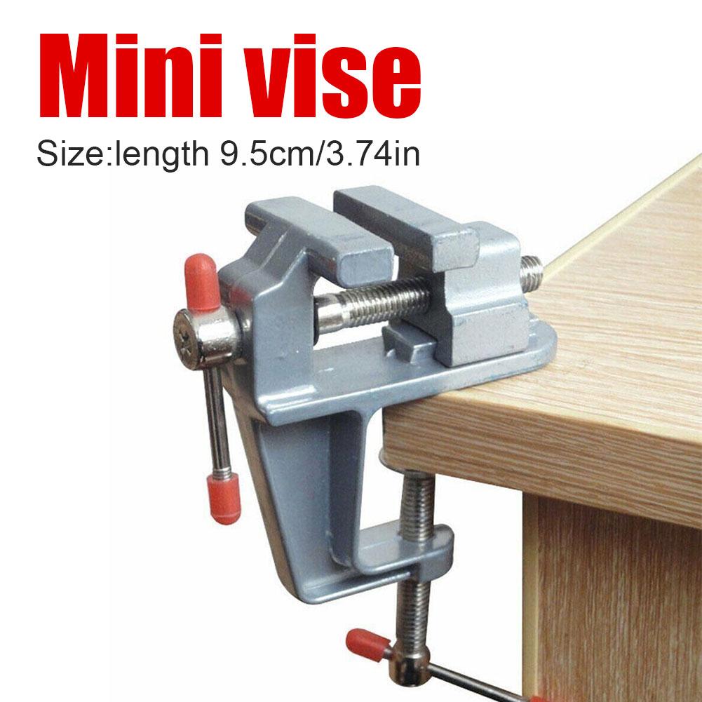 Mini Bench Vise Muliti-Funcational 3.5&quot Aluminum Miniature Small Jewelers Hobby Clamp On Table Flat Pliers Tool Vice