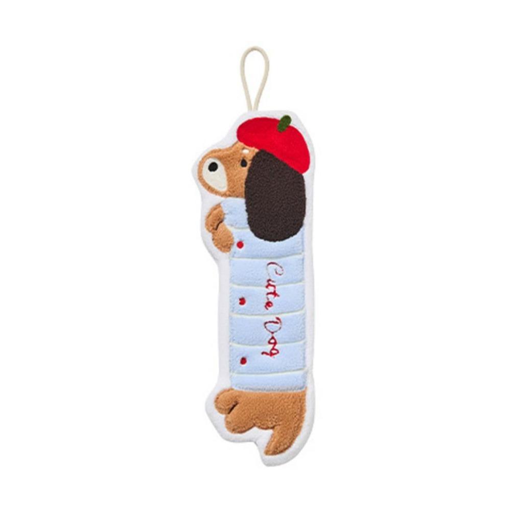 Hanging Dachshund Shaped Hand Towel Quick Drying Dishcloths Cute Cleaning Towel  Bathroom