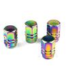 Tire Air Valve Cap, 4 Pieces, Tire Air Valve Cover, Aluminum Alloy, Colorful, Automobile