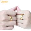 Women's Men's 18K Gold Plated Engagement Wedding Band Ring Zirconia Jewelry Gift Fashion Jewelry