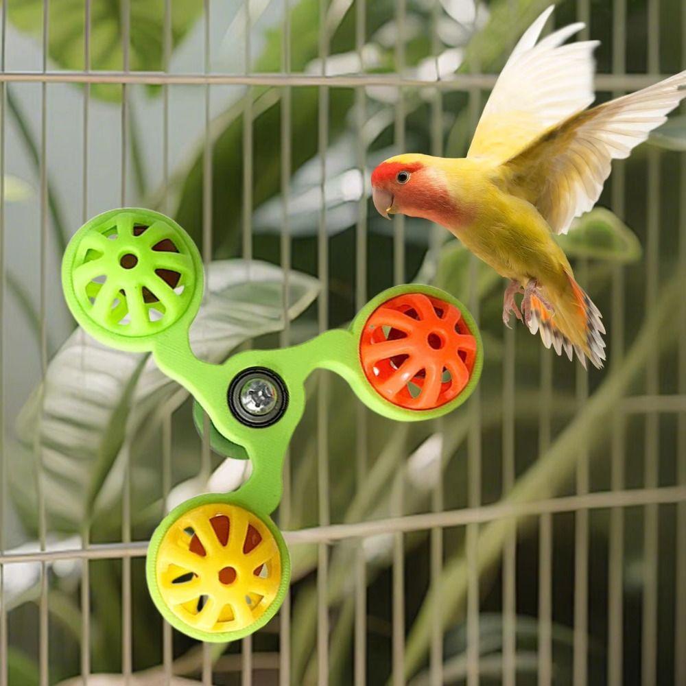 Hanging Bird Rotating Windmill Interactive Bird Cage Toy for Chewing Bird Cage Use