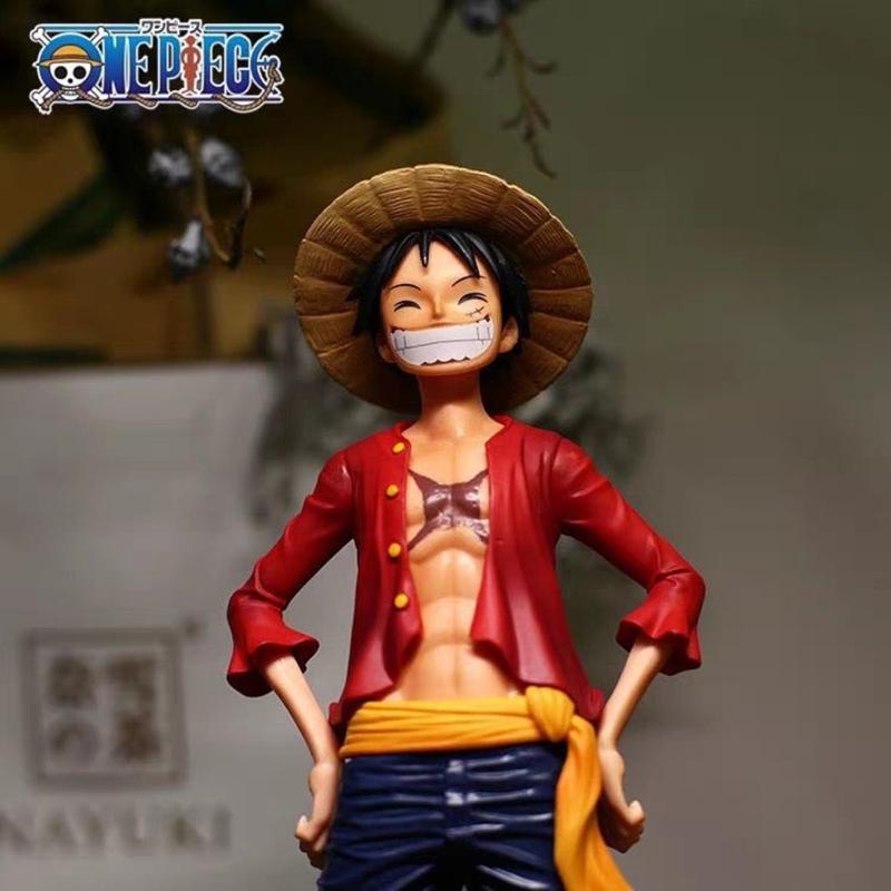 Ручная модель аниме смеющийся Луффи One Piece может изменить лицо супер большой Луффи улыбка группа дети коллекция игрушек