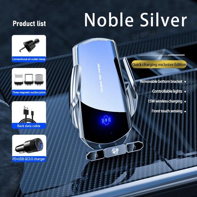 Беспроводное автомобильное зарядное устройство с магнитной головкой, быстрая зарядка, вентиляционное отверстие, присоска, держатель для телефона на присоске для iPhone, Xiaomi, Samsung S20+