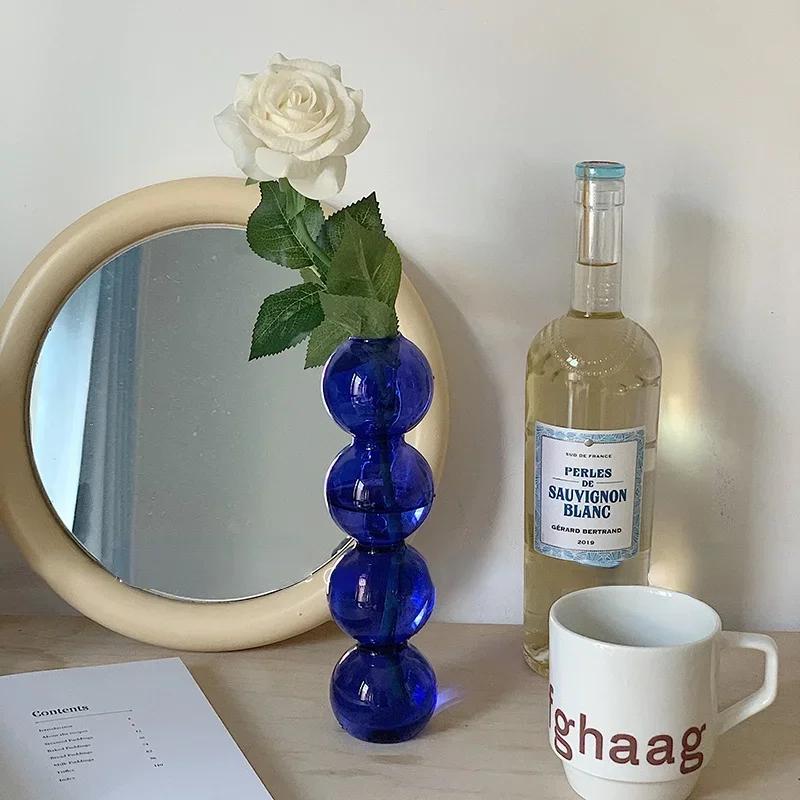 Ваза для цветов, настольная стеклянная подставка для цветов, бутылка для домашнего декора, гидропонные вазы для растений, держатель, симпатичная настольная декоративная стеклянная ваза