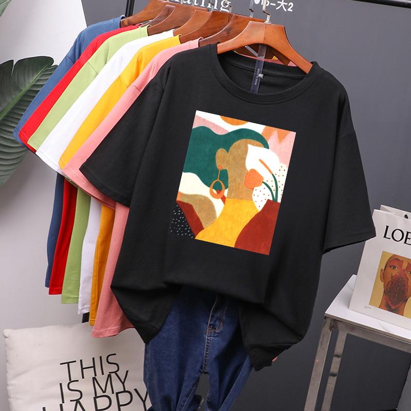 Винтажная футболка с коротким рукавом с принтом, женские хлопковые футболки с круглым вырезом, женские шикарные эстетические футболки с графикой