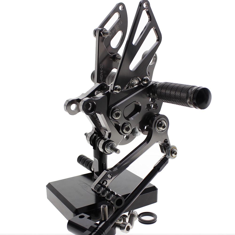 For Aprilia RSV4 RSV4R Factory 2009 2010 2011 Motorcycle CNC Rearset Footpeg Footrest Rear Set Foot Peg Pedal Accessories