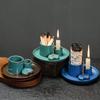 1 шт. Керамический набор для благовоний - Многофункциональный домашний декор, 4-в-1 подставка для благовоний и шалфея, держатель для пало Санто и свечей
