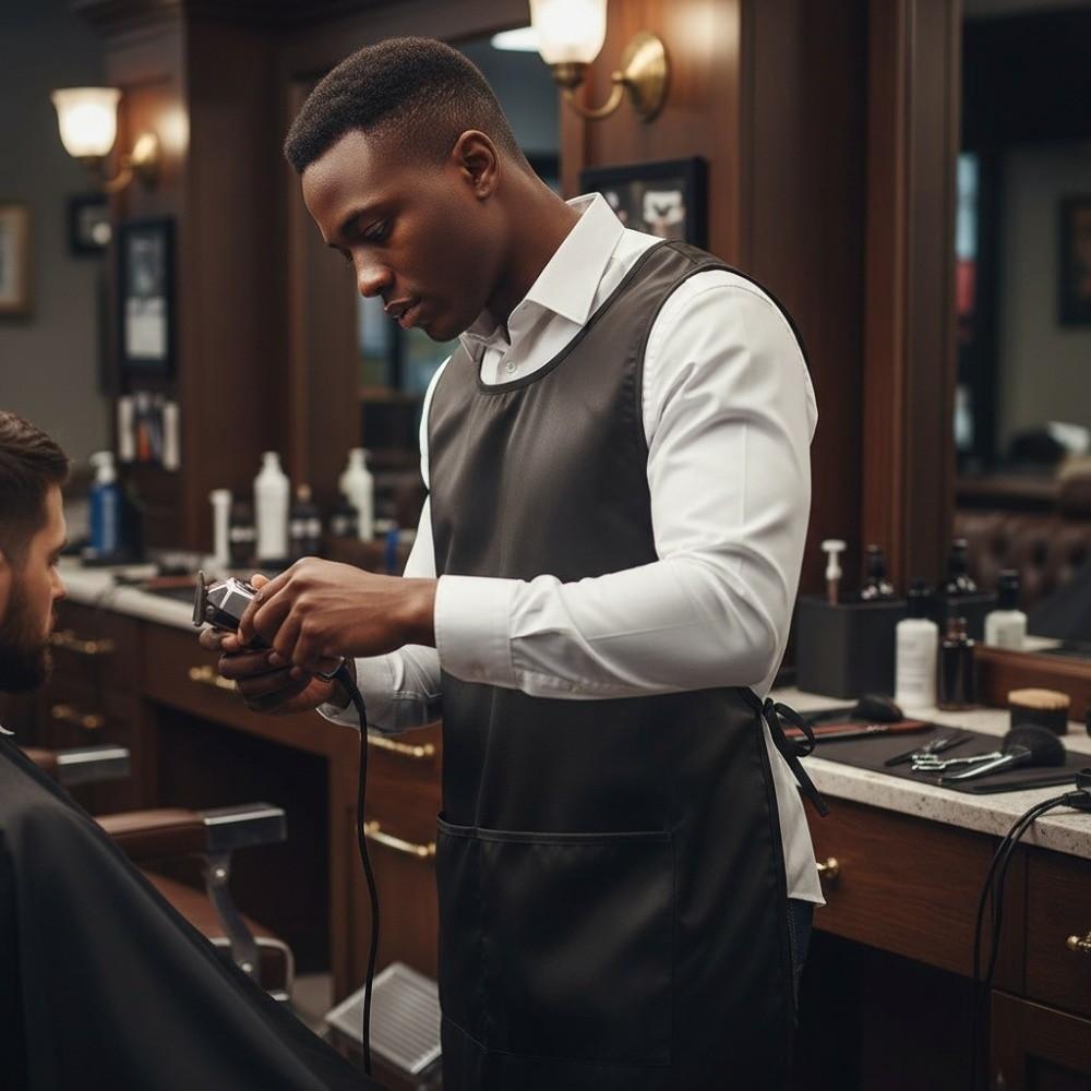 Deep Pockets Salon Barber Apron Breathable Stain Resistant Apron Waterproof Apron  Art Painting