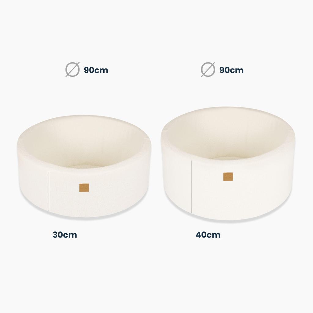 Букле MeowBaby® с круглой ямкой, белый